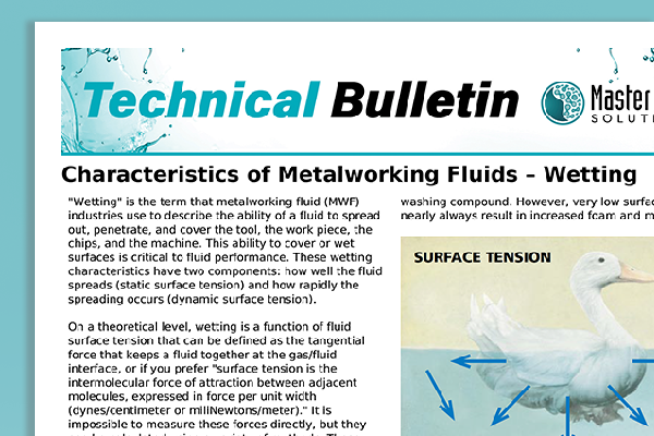 Master Fluid Solutions metalworking technical bulletins 