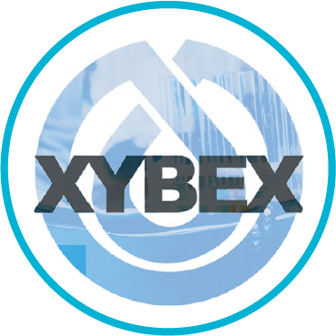 1971-1972 Master Fluid Solutions early XYBEX logo graphic