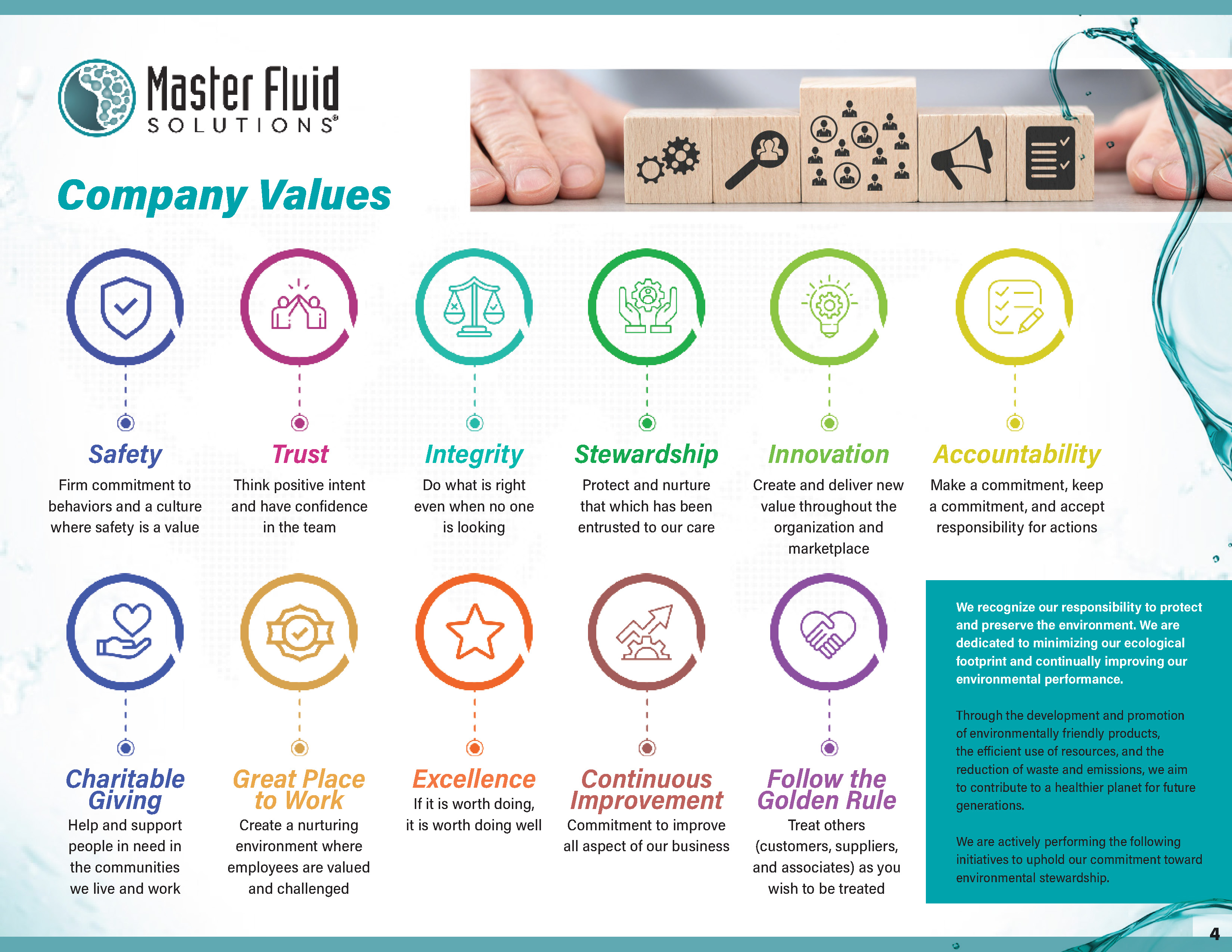 Sustainability Report - Company Values