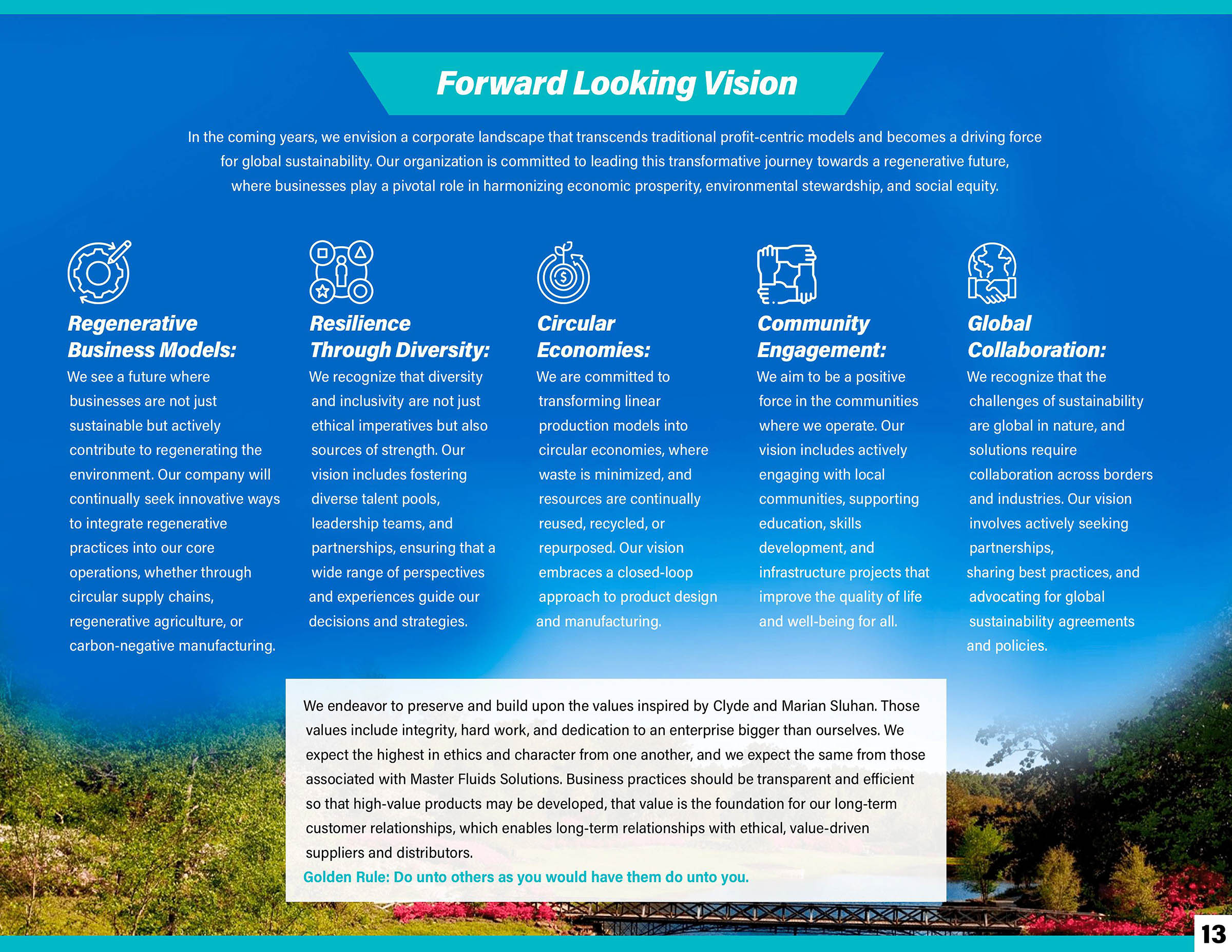 Sustainability Report - Foward Looking Vision
